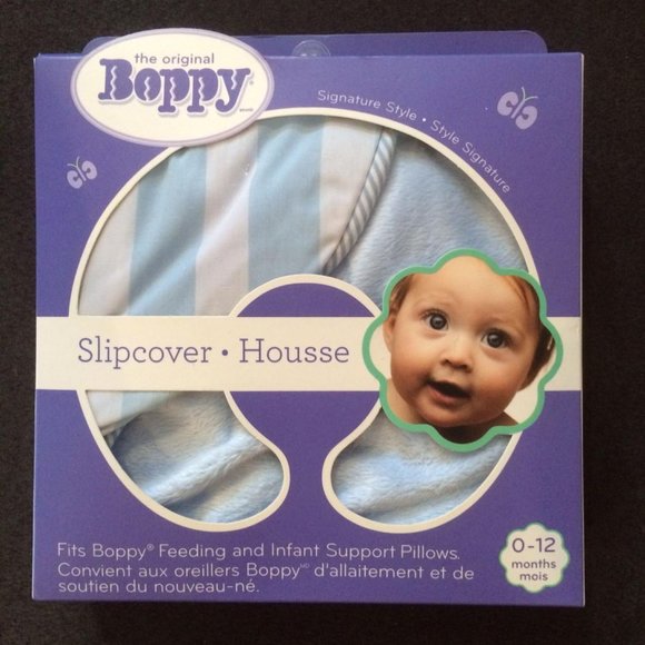 Boppy Signature Slipcover - Blue Team Stripe - Picture 1 of 2